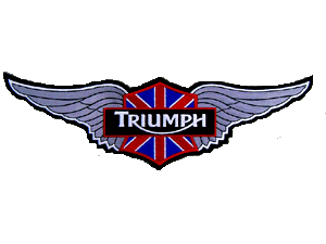 Hinckley Triumph 12" silver wing with Union Jack shield & logo